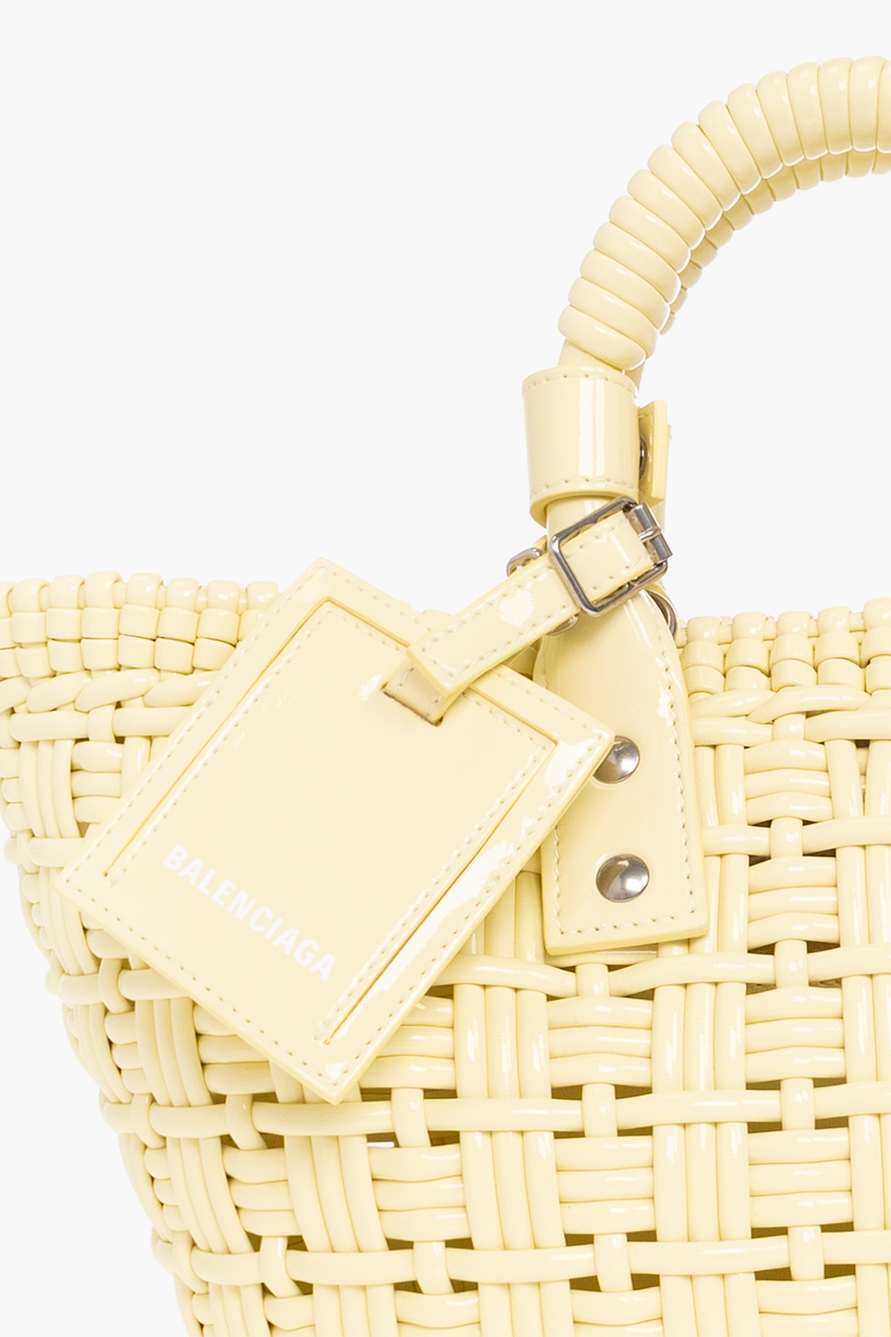 pebbled faux-leather mini bag - Yellow 'Bistro XS' shopper bag